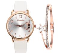 BESPORTBLE Armreif Uhr Damen mit Sternen und Monddesign aus Armbanduhr und Dekorativem Armreif Passend für Freizeit und Feiertage als Geschenk für Frauen