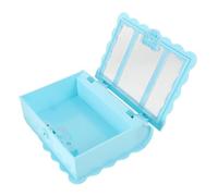 BESPORTBLE Dekorative Aufbewahrungsbox Kinder Vintage Buchform Handgefertigt Holz Blau Schreibtisch Organizer Für Kinderzimmer Spielsachen Schmuck