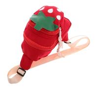 BESPORTBLE Erdbeer-kindertasche aus Canvas Geräumige Schultertasche für Kleine Mädchen Bequemer Crossbody-Stil für Reisen und Outdoor-aktivitäten