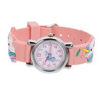 BESPORTBLE Kinderuhr Silikon Einhorn Motiv Quarzuhr Für Schüler Mädchen Lernuhr Cartoon Armbanduhr Rosa Langlebig Und Leicht Ablesbar Geschenk Für Junge Mädchen