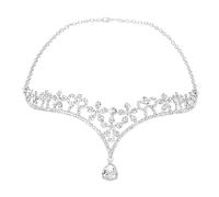 BESPORTBLE Kristall Diadem Stirnband Silber Für Damen Mit Strass Hochzeit Verlobung Tanzveranstaltungen Und Besondere Anlässe Haarschmuck