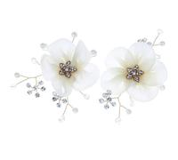 BESPORTBLE Perlen Blumen Schuhclips mit Strass - 2 Stück Legierungsschmuck für Hochzeit Brautschmuck Vielseitige Dekoration für Schuhe Hüte Accessoires