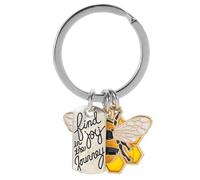 BESPORTBLE Reise Schlüsselanhänger Biene Wabenmotiv Klein Metall Schlüsselanhänger für Handtasche Rucksack Dekoration