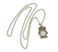 BESPORTBLE Retro Metall Taschenuhr Eule Klein Damen Herren Quarzuhr Leichte Vintage Uhr Geschenk