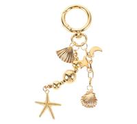 BESPORTBLE Seestern SchlüSselanhäNger Mit Perlen Modisches SchlüSselzubehöR Aus Zinklegierung Gold Praktisch FüR Zuhause BüRo Und Auto