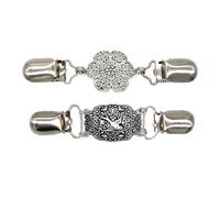 BESPORTBLE Vintage Brosche 2 Stück Legierung Corsage Schalclip Modische Schalschnalle für Damen Kleidungsschmuck