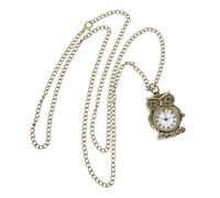 BESPORTBLE Vintage Taschenuhr Einzigartiges Retro Design mit Eulenform aus Metall Leichte Gekettete Taschenuhr als Geschenk für Herren zum Geburtstag oder Hochzeit