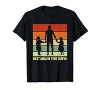 Best Amca In This Dünya Retro Türkischer Onkel Vatertag Preisgünstiges Grafik-T-Shirt, Herren, Schwarz, L