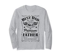 Best Dad Real Hero Father No1 Dad Birthday Fathers Day Langarmshirt