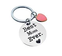 Best Mom Ever Schlüsselanhänger mit Herz Geschenk Mama Taschenanhänger