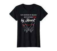 Beste Freundin - Not Sisters by Blood but Sisters by Heart T-Shirt, Damen, Schwarz, L