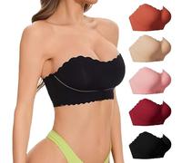 Bestellungen Blitzangebote des Tages Aktuell Damen Trägerloser BH Push Up Ohne Bügel Mit Vorderverschluss Bandeau BH Bügellose T-Shirt BH Nahtlose Tube Top Soft Bralette Blitzangebote des Tages