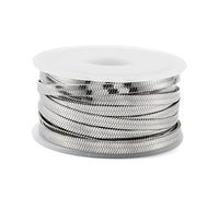 Bestewelry Edelstahl-Fischgräten-Ketten, 4 mm breit, gelötet, Edelstahl, flache Schlangenketten mit Spule für Damen, Herren, Schmuckherstellung