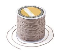 Bestewelry Nylonschnur, 0,8 mm, geflochten, Knoten-Schnur, Makramee-Faden, Armband, Kordel für Schmuckherstellung, Nähen (dunkles Khaki)