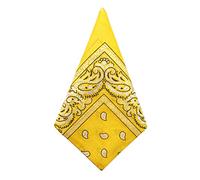 Bestgift Bandana aus Baumwolle, Paisley, Cashewnuss, Blume, Herren, gelb, Taille unique(55x55cm)