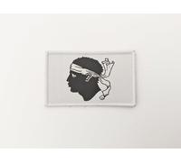 Bestickte Aufnäher mit Korsika-Flagge in offiziellen Farben - besticktes Korsika-Wappen - bestickte Korsika-Biker-Patches - Korsika-Aufnäher (Korsika)