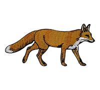 Bestickter Fuchs Aufnäher zum Aufbügeln oder Aufnähen, Tierkleidung, Stickerei