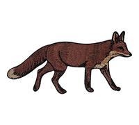 Bestickter Fuchs Aufnäher zum Aufbügeln oder Aufnähen, Tierkleidung, Stickerei
