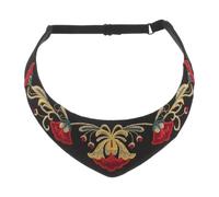 Besticktes Blumen Haarband für Damen, Breites Boho Accessoire | Baumwolle und Metall, Weiche Innenlage, Rutschfester Sitz, für Festival Styling und Kunstshows