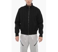 Besticktes Slim Fit Sweatshirt mit Reißverschluss in Schwarz 2XS