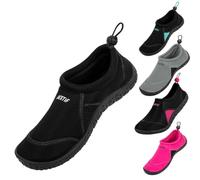 BESTIF Badeschuhe Herren Damen | Schwimmschuhe Neopren Wasserschuhe Kordelzug | Leicht und Bequem | Gr. 36-45 (Schwarz, 42)