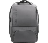 "BESTLIFE Laptop Rucksack 15,6"", Neoton TravelSafe, grau, diebstahlsicher, USB"