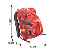 BESTLIFE Rucksack MERX rot, orange mit Laptopfach bis 15,6 Zoll