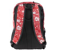 BestLife Schulrucksack für Laptop und Tablet bis 15,6 Zoll Smartphonefach Blumen rot / schwarz