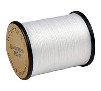 Bestlivings Jeansfaden in Weiß, 4X 100m Qualitäts - Nähgarn in 210 D/2 - Jeansgarn Denim, 100% Nylon - Reißfestes Garn für die Nähmaschine