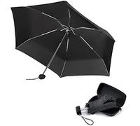 Bestlivings Mini Taschenschirm Regenschirm Minischirm im Taschenformat in der Farbe: Schwarz, stabil, ultraleicht, windfest und schnelltrocknend