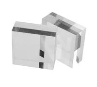 BESTOMZ 2 Stück Schmuckständer aus Poliertem Acryl Quadratischer Acrylblock Transparent 7x3cm Leicht Staubabweisende Oberfläche für Schmuckaccessoires und Pflanzen Fotoprop