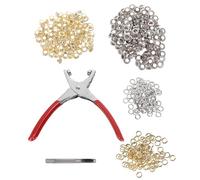 BESTOMZ 6mm Ösen aus Eisen mit 800 Stück in 2 Farben und Ösenzange Inklusive Unterlegscheiben Leicht und Komfortabel für Planen und Leder