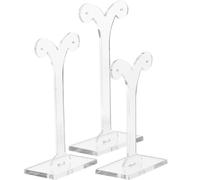 BESTOMZ Acryl Präsentationsständer 3 Stück Sprout Form Ohrring Organizer für Heim und Geschäftsausstellung Transparent Ohrringhalter für Schmuckaufbewahrung