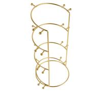 BESTOMZ Eleganter Goldener Kronen Stirnbandhalter aus Metall mit Mehrschichtigem Design für Brauthaarschmuck und Schmuckaufbewahrung bei Hochzeiten und Livestreams