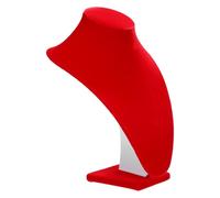 BESTOMZ Eleganter Roter Schmuckständer aus Rotem Samt mit Flanell und Karton für Kettenanzeige und Halskettenpräsentation an Valentinstag und Geburtstagen