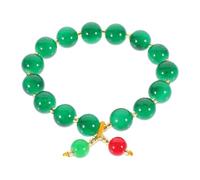 BESTOMZ Grünes Damenarmband aus Achatperlen für St Patrick's Day