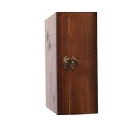 BESTOMZ Holz Nähkästchen für Kleinigkeiten, Handarbeitskiste, Braun | Multifunktionale Aufbewahrungsbox, Organizer, Retro Kunststil, für Hausbedarf und Kleine Dinge