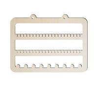 BESTOMZ Holz Ohrring Display Organizer Wandmontage Leichter Schmuckständer zur Vermeidung von Verwicklungen Khakifarben für Schlafzimmer und Ankleidezimmer