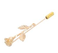 BESTOMZ Kragenstäbchen Krawattennadel Vintage Goldfarbene Blumenform Herren Anzug Anstecknadel für Business und Party Robuste Zinklegierung