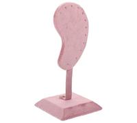 BESTOMZ Ohrringhalter in Ohrform aus Flauschstoff Rosa Modischer Ohrring Displayständer zum Präsentieren und Aufbewahren von Ohrsteckern für Schmuckaufbewahrung