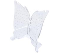 BESTOMZ Ohrringhalter Organizer mit 96 Löchern aus Stabilem Kunststoff im Schmetterlingsdesign Flache Basis zur Schmuckaufbewahrung und Präsentation für Ohrringe