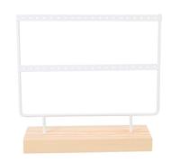 BESTOMZ Ohrringständer und Eisen Weiß für Ohrstecker und Ohrringe mit Stabiler Basis zur Schmuckaufbewahrung und Dekoration Am Nachttisch oder Schaufenster