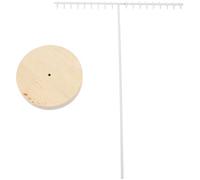 BESTOMZ Schmuckständer aus Eisen und Holz mit Haken für Halsketten und Armbänder Wiederverwendbar als Desktop Schmuckhalter für Zuhause und Laden