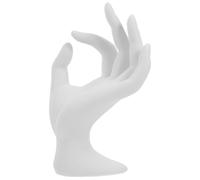 BESTOMZ und Glatter Oberfläche aus Kunststoff Präsentationsständer Moderner Weißer in Handform mit Platzsparendem Design für Schmuck und Verkaufstheken