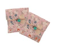 BESTonZON 2 Stück Chinesische Schmuckbeutel aus Stoff mit Besticktem Klappdeckel Praktischer Reise Halskettenorganizer und Schmucktasche für Frauen und Mädchen Elegante Aufbewahrung