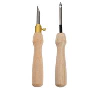 BESTonZON 2 Stück Stickset mit Edelstahlnadeln und Holzgriff Komfortables Stickwerkzeug für Dekorative Malerei und Näharbeiten Geeignet für Anfänger