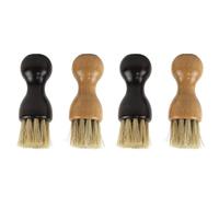 BESTonZON 4 Stück Schuhbürsten Multifunktionale Schuhreinigungs und Polierbürsten in Schwarz und Khaki Ergonomisch und Handschonend für Schnelle Schuhpflege