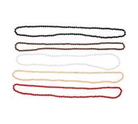 BESTonZON 5stücke Holzkette Rustikal Perlenkette aus Naturholz Runde Holzperlen Afrikanischer Stammes-stil Unisex-halskette für Damen und Herren