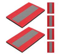 BESTonZON 6 Stück Pack Reflektierende Sicherheitsaufnäher für Regenjacken Rucksäcke und Nachtsport Abnehmbare Robuste Patches in Rot für Wandern und Outdoor