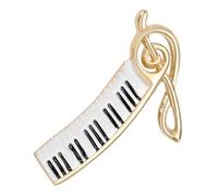 BESTonZON Anstecknadel Klaviernoten Metallbrosche Damenbrosche Goldfarben Langlebig Farbecht für Kleidung Dekoration